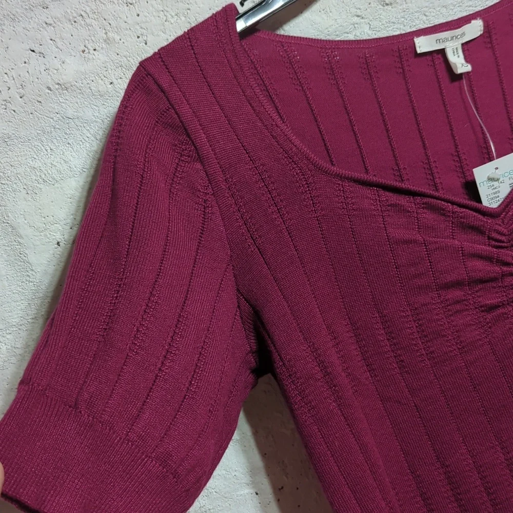 Pink Knit Sweater Top - Picture 4 of 7